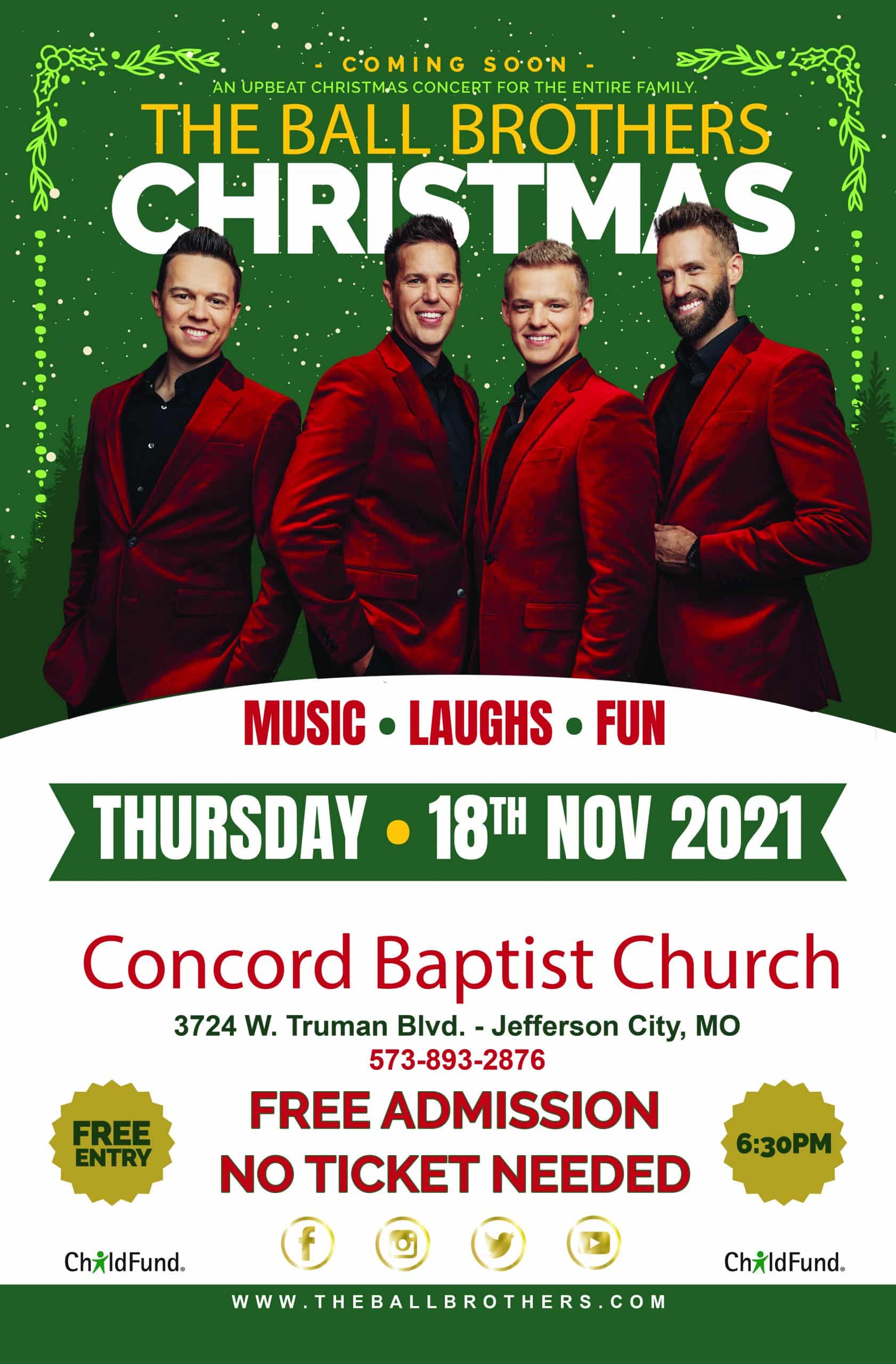 The Ball Brothers Christmas Concert - Concord Baptist Church